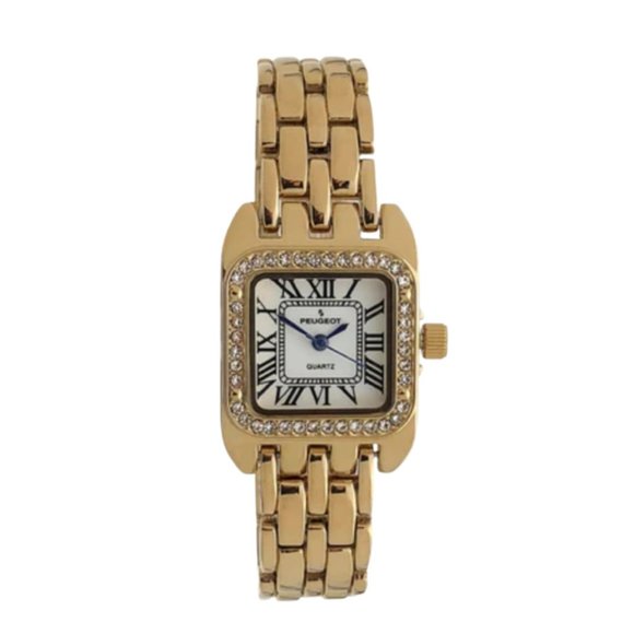 Peugeot Accessories - Peugeot Gold Women's Watch with Crystal Accents